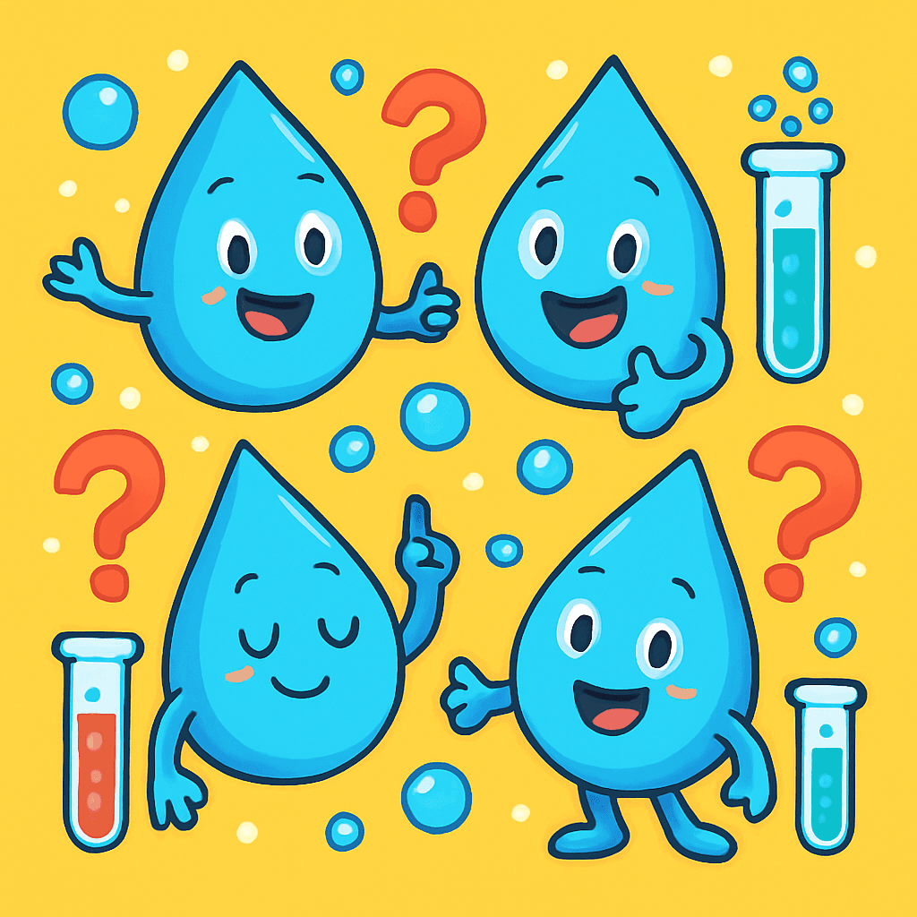 Fun water quiz illustration